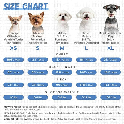ABRRLO Small Dog Sweaters Cute Bear Dog Cardigans Clothes - Image 6