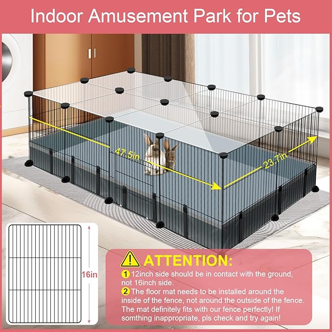 20 Panels Small Animal Playpen, C&C Cage - Image 5