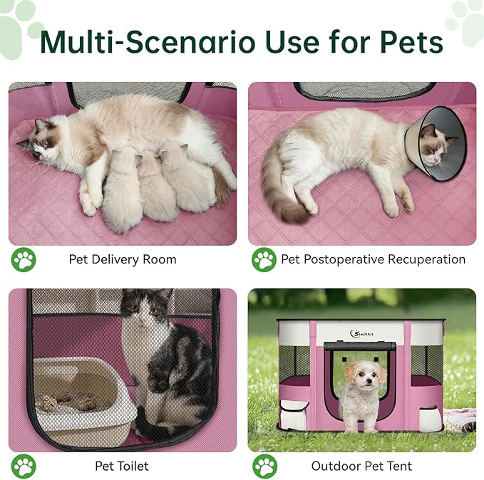 Dog Playpen, Cat Pet Puppy Pen, Portable Playpens - Image 3
