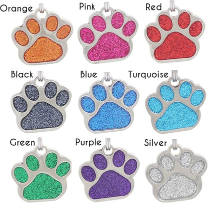 Pet ID Tags, Personalized Dog Tags and Cat Tags, Custom Engraved, Cute Glitter - Image 2