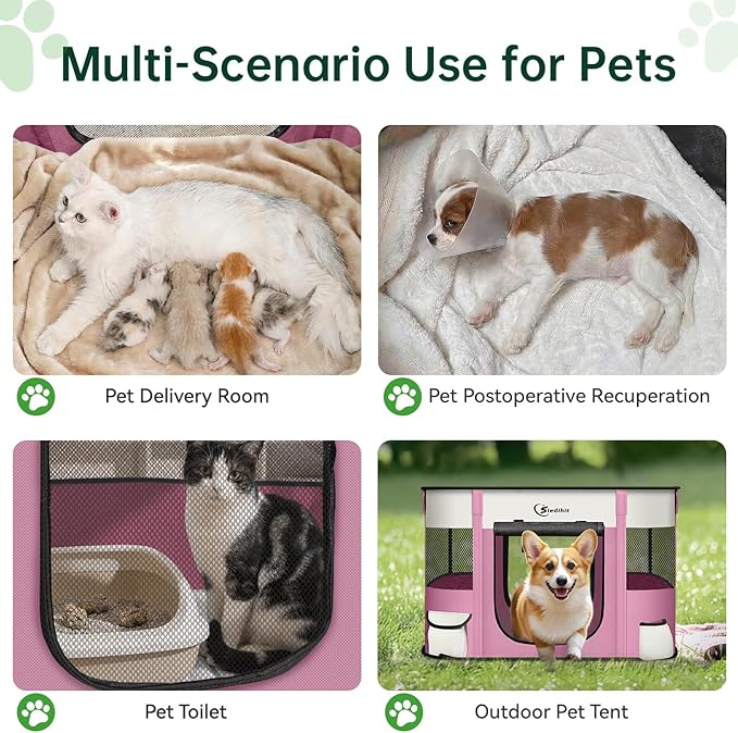 Dog Playpen, Cat Pet Puppy Pen, Portable Playpens - Image 3