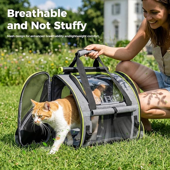 Lekereise Widened Pet Backpack Travel, Wide Pet Carrier Backpack - Image 3