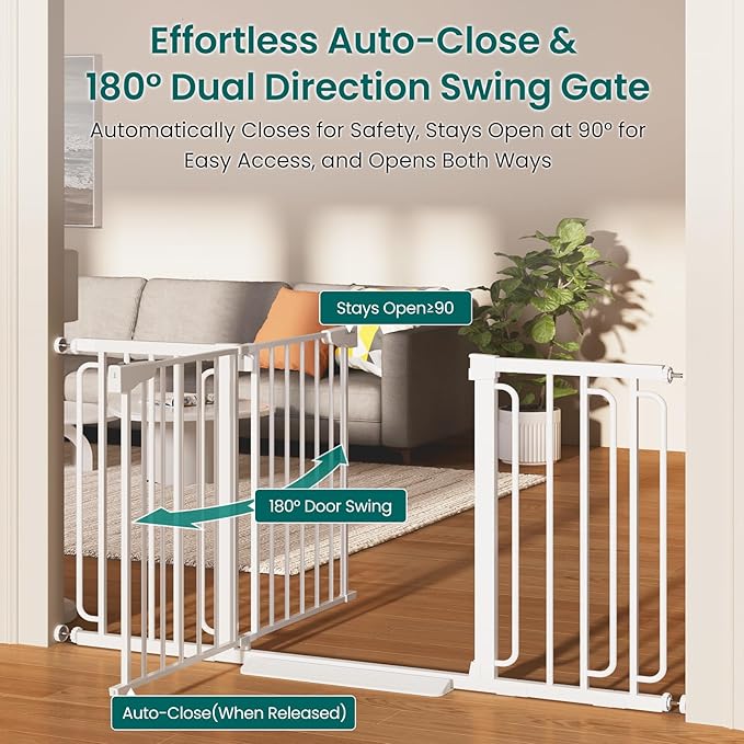 Cumbor 30.4-56.8" Extra Wide Baby Gate - Image 4