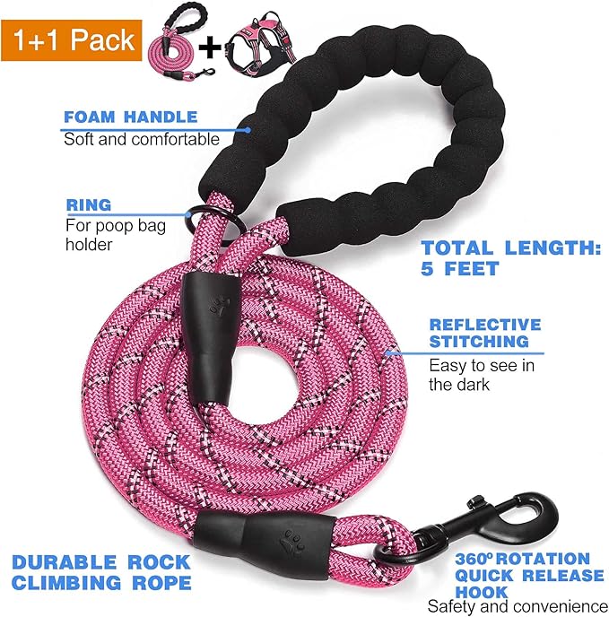 tobeDRI No Pull Dog Harness Adjustable Reflective Oxford Easy Control Medium - Image 2