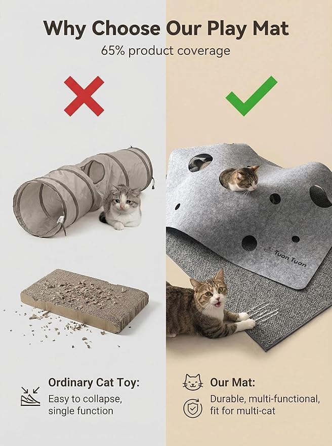 3D Interactive Cat Toys for Indoor Cats, Versatile Hide & Seek Tunnel Cat Play - Image 4
