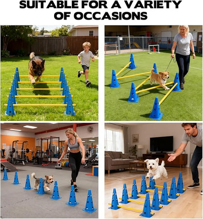 Dog Agility Hurdle Cone Set, 10er 12.5Inch Agility Cones and 5er 31.5Inch - Image 6