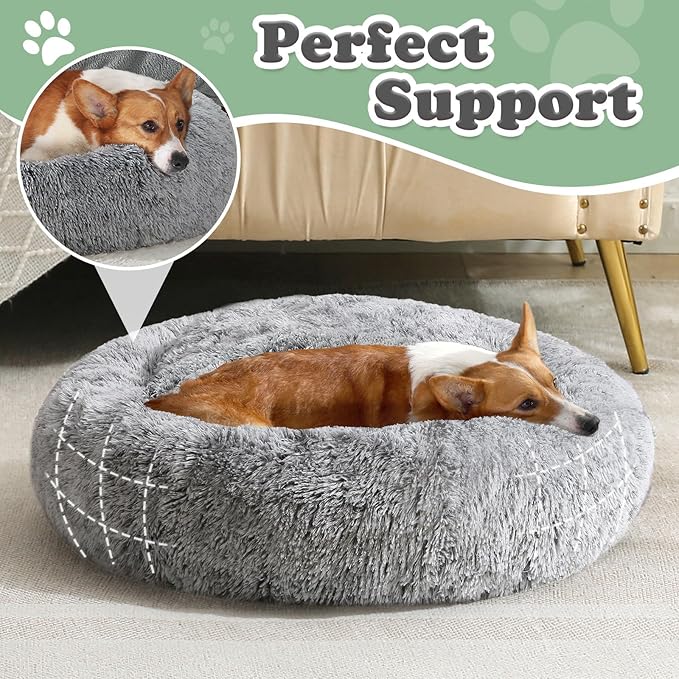 JOLLYVOGUE Dog & Cat Bed, Calming Anti-Anxiety Pet Bed - Image 2