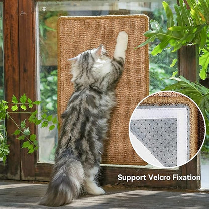 FUKUMARU Cat Scratcher Mat, 23.6 X 15.7 Inch Natural Sisal Cat Scratch Mats - Image 5