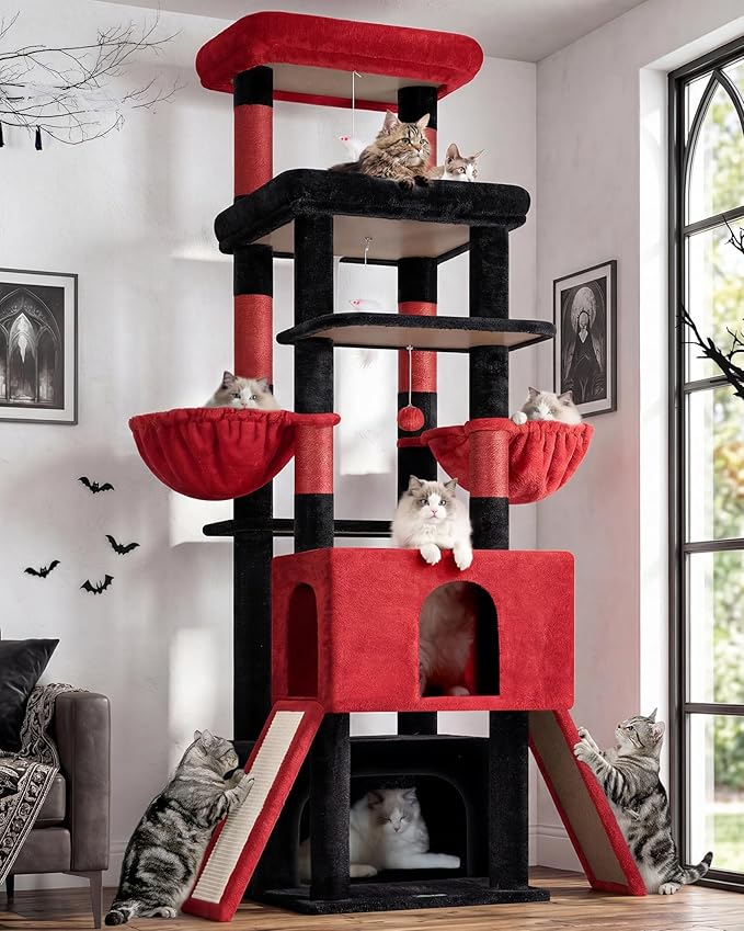 Globlazer Heavy Duty Cat Tree 78 inch Sturdy Gothic Cat Tower by Globlazer