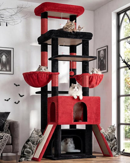 Globlazer Heavy Duty Cat Tree 78 inch Sturdy Gothic Cat Tower by Globlazer