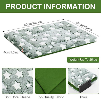 VitalCozy 4 Pcs Dog Crate Pads, Ultra Soft Warm Washable Anti-Slip Kennel Bed - Image 2