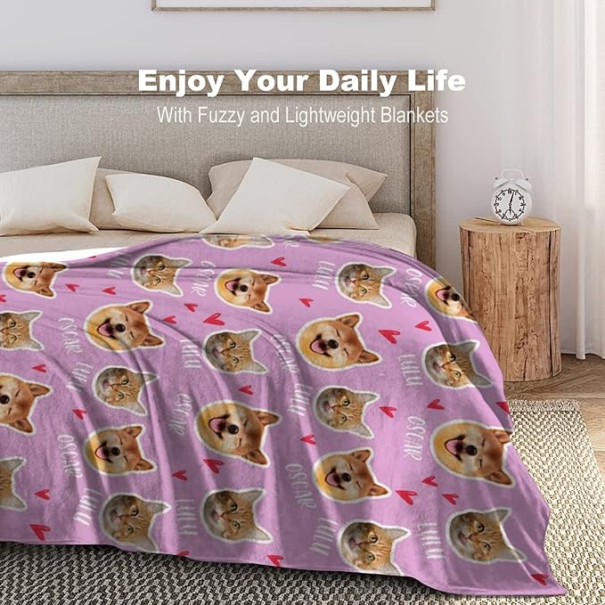Personalized Pet Faces & Names Blanket - Image 2