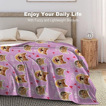 Personalized Pet Faces & Names Blanket - Image 2