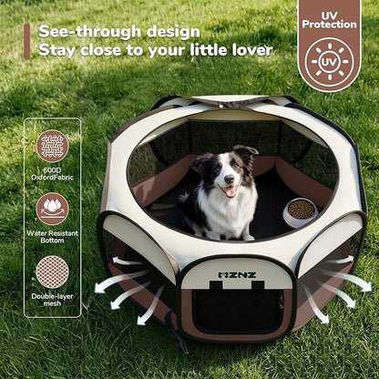Dog Playpen, Portable Puppy Pet Crate Indoors - Image 6