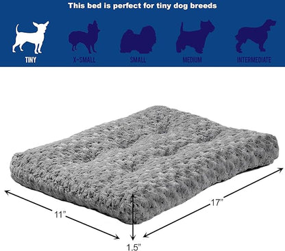 MidWest Homes for Pets XXS QuietTime Deluxe Gray Ombré Swirl Plush Pet Bed - Image 3