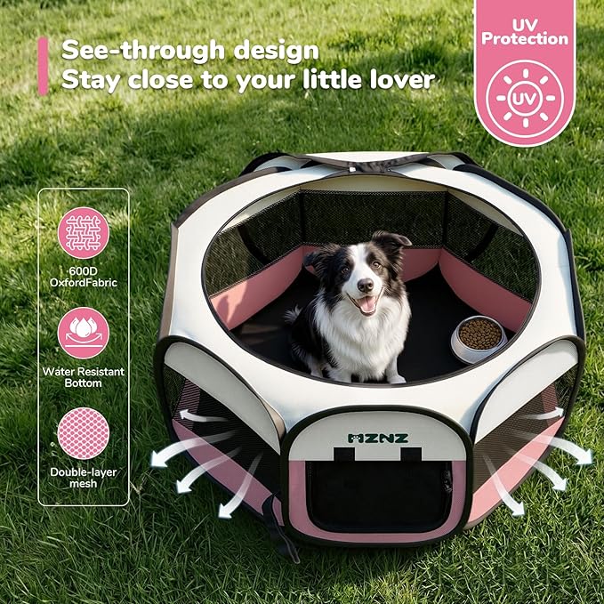 Dog Playpen, Portable Puppy Pet Crate Indoors - Image 7