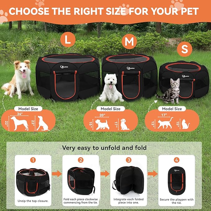 Siedihit Dog Playpen, Large Puppy Pet Playpen, Dog Crate Tent Cage - Image 8