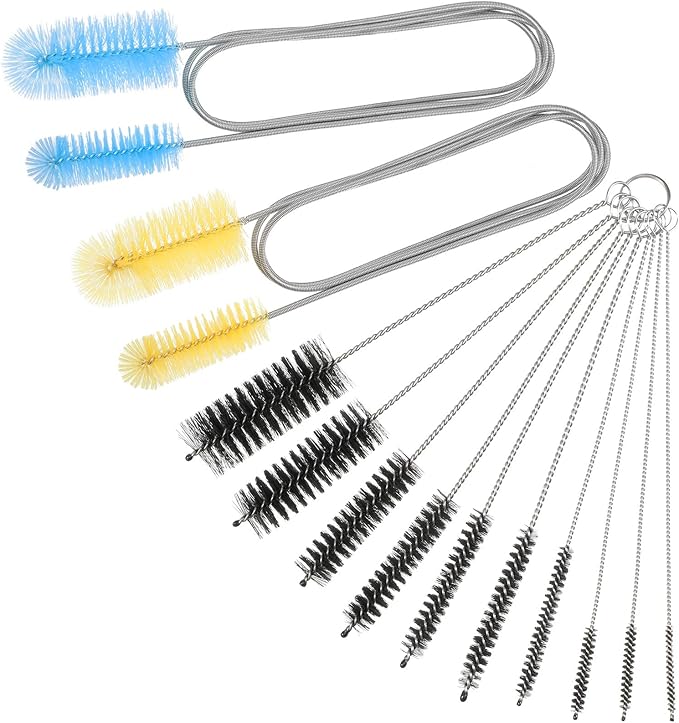 12 Pieces Aquarium Filter Brush Set Flexible Double Ended Hose Pipe Cleaning by Patelai
