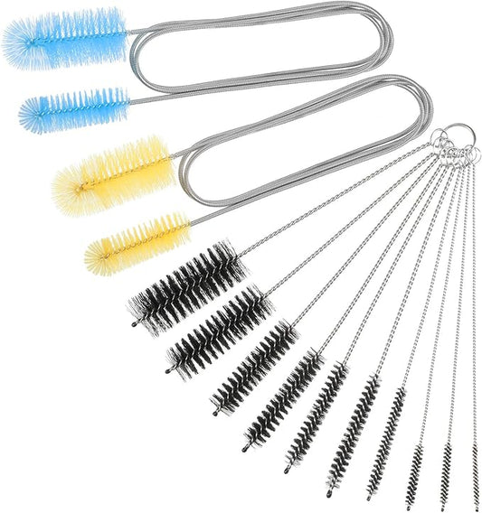 12 Pieces Aquarium Filter Brush Set Flexible Double Ended Hose Pipe Cleaning by Patelai
