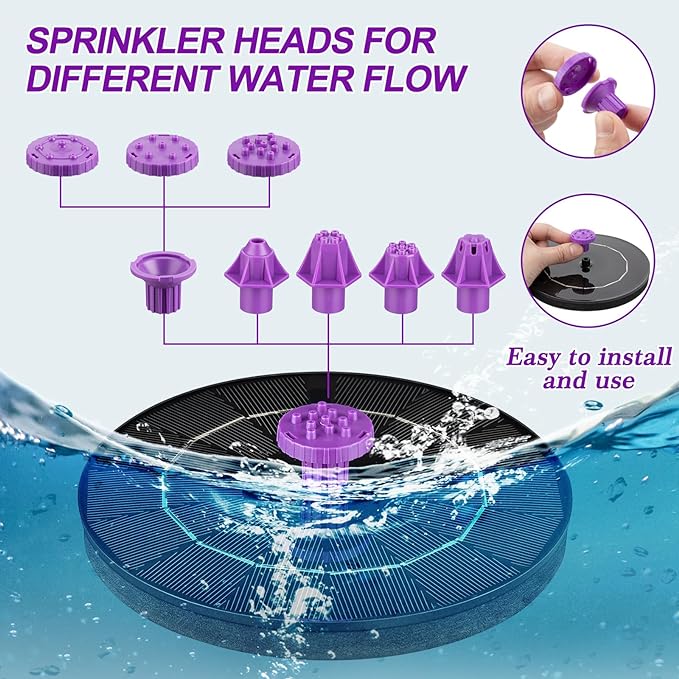 3.5W Solar Bird Bath Fountain Pump, Solar Powered Water Pump, Outdoor Water - Image 3