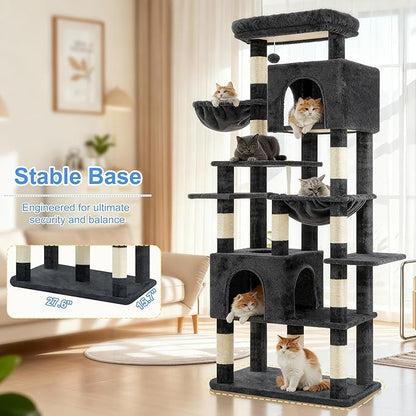 Heybly Cat Tree, 76-Inch Tall Heavy Duty Cat Tower - Image 7