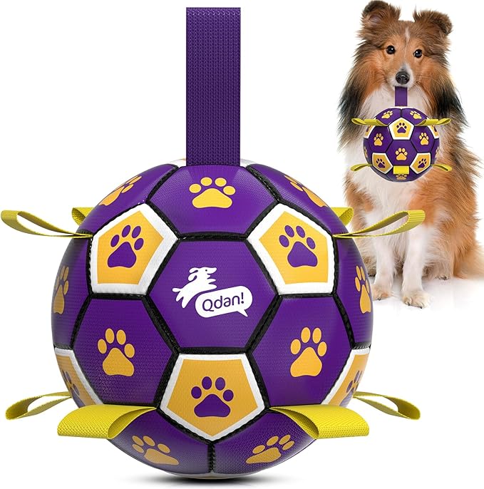 QDAN Dog Ropes Toys, Soccer Ball by QDAN