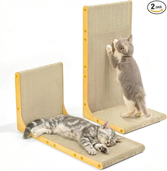 Conlun Cardboard Cat Scratcher, Vertical Wall-Leaning Scratching Board to by Conlun