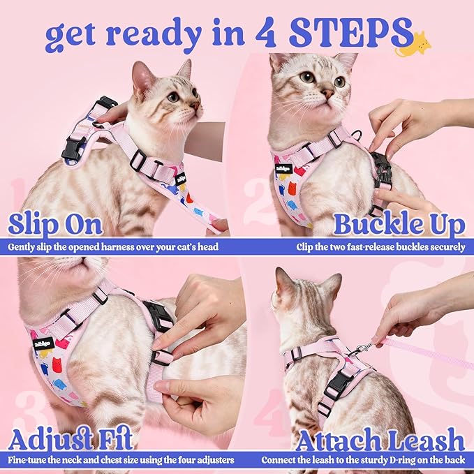 rabbitgoo Cat Harness and Leash Set, Escape Proof Kitten Harness - Image 8