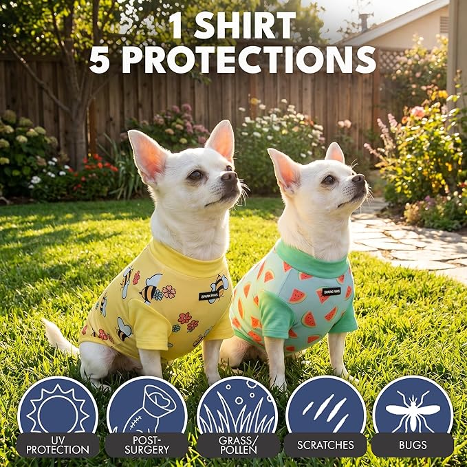 Spark Paws Sunblock Dog T-Shirt, SPF30 Protection, Lightweight Breathable Quick - Image 4