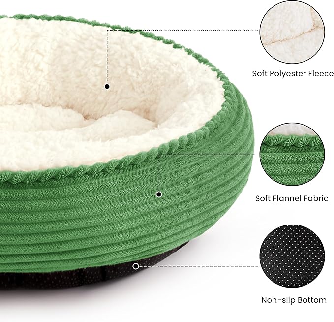 Love's cabin Round Donut Cat and Dog Cushion Bed, 24in Pet Bed - Image 2