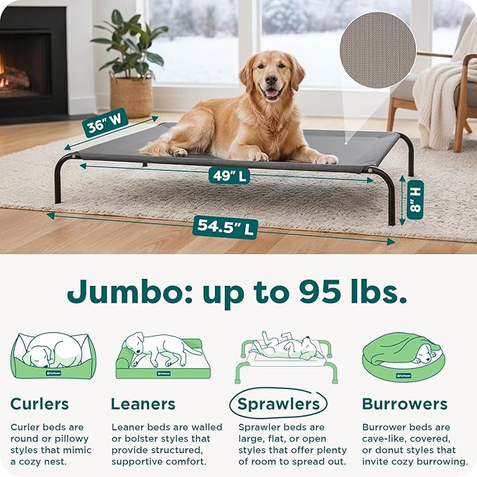FurHaven Elevated Dog Bed, Cooling Raised Pet Cot - Image 3