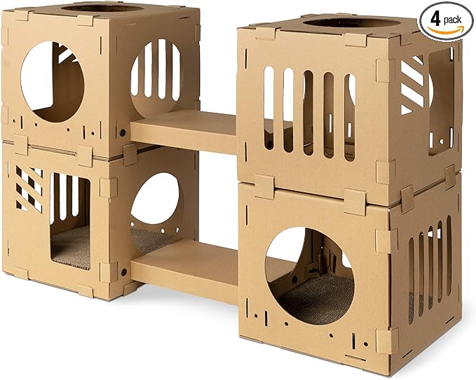 Navaris Modular Cardboard Cat House by Navaris