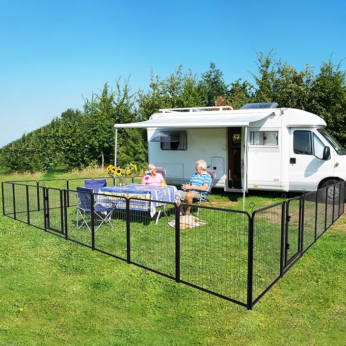 Kfvigoho Dog Playpen Outdoor Extra Wide 24 Piece Panels Heavy Duty Dog Fence - Image 2