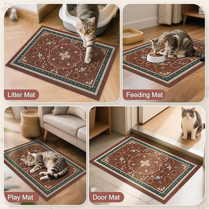 Unicorn Catcher Cat Litter Mat 33" x 22" Non-Slip Litter Box Mat Washable - Image 7