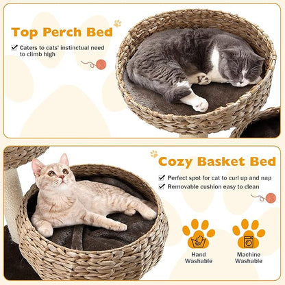 Tangkula Modern Cat Tree for Indoor Cats, Small/Tall Cat Tower - Image 4