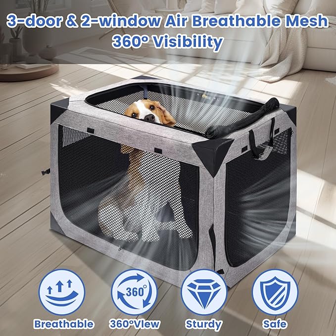 Dog Crate, Portable and Foldable Design of Dog Cage, Dog Kennel - Image 7