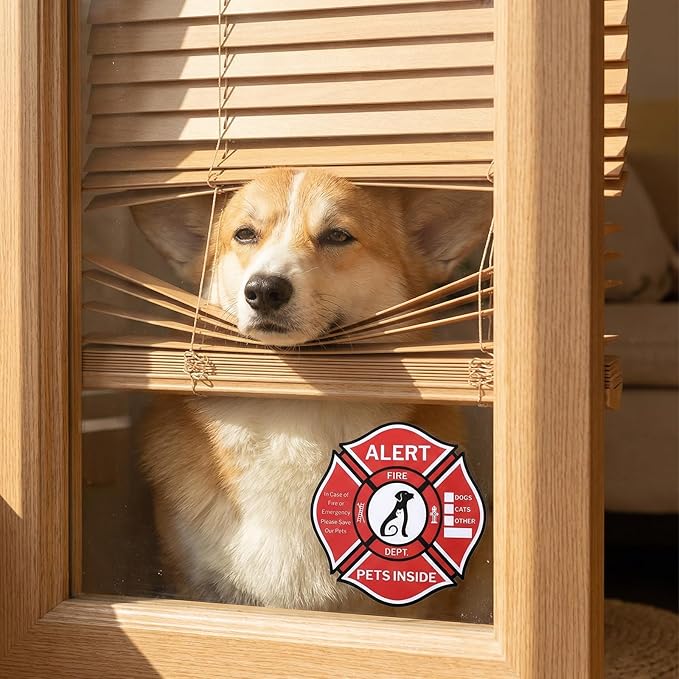 6Pcs Pet Alert Safety Fire Rescue Sticker, Plastic Pet Alert Sticker Emergency - Image 7