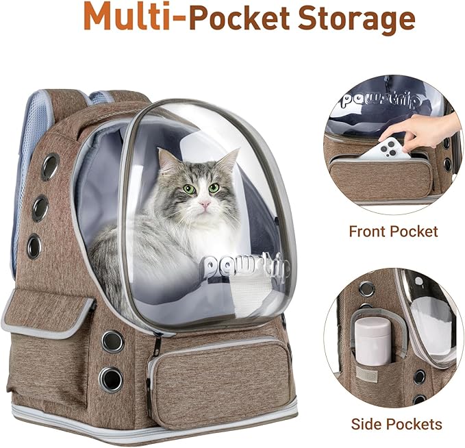 Cat Backpack Carrier with Large Space Bubble Window, Airline Approved - Image 5