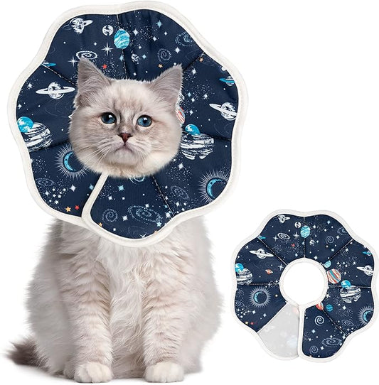 Depets Cat Cone Collar Soft, Adjustable Lightweight Cat Recovery E Collar to by Depets