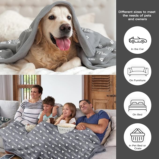 Personalized Dog Blanket, Customized Pet Blankets - Image 3