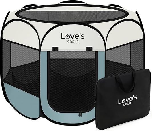 Love's cabin Pet Puppy Dog Playpen, Large Dog Tent Crates Cage Indoor/Outdoor by Lovescabin
