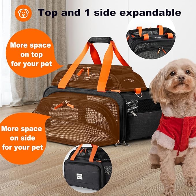 pidipiti 17x12.5x8.5 TSA Approved Expandable pet Carrier - Image 4
