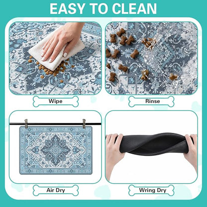 Pet Feeding Mat for Floors Waterproof Dog Mat for Food and Water Absorbent - Image 4