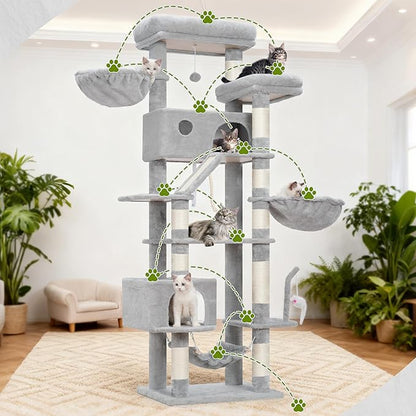 Gitelsnour Cat Tree for Large Cats, 78.7" Tall Cat Tower for Indoor Cats - Image 6