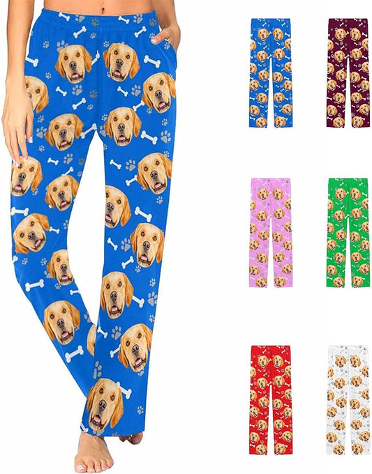 Personalized Pajama Pants for Women Custom Photo Face Printed Pajama Bottoms by FunStudio