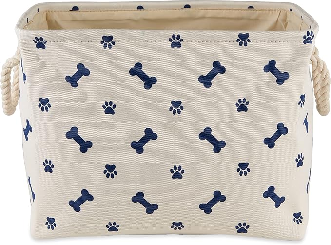 Bone Dry Pet Storage Collection Paw and Bone Print, Small Rectangle, Nautical - Image 3