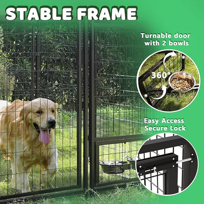 LEMBERI Heavy Duty Large Outdoor Dog Kennel 8x4x6 FT, Escape-Proof Dog Run - Image 3