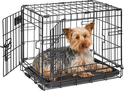MidWest Homes for Pets 18-Inch iCrate for Tiny Breeds, Double Door Folding Dog - Image 2