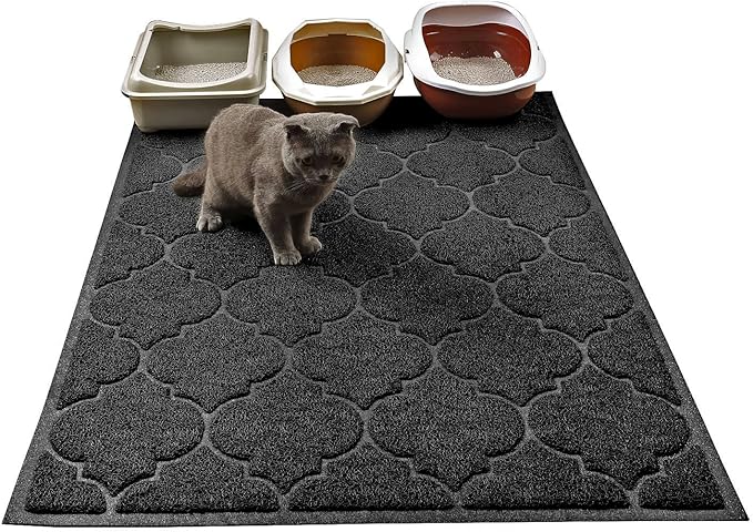 LittleTiger Cat Litter Mat, XL Super Size, Phthalate Free, 46x35 Inches by Cosyearn