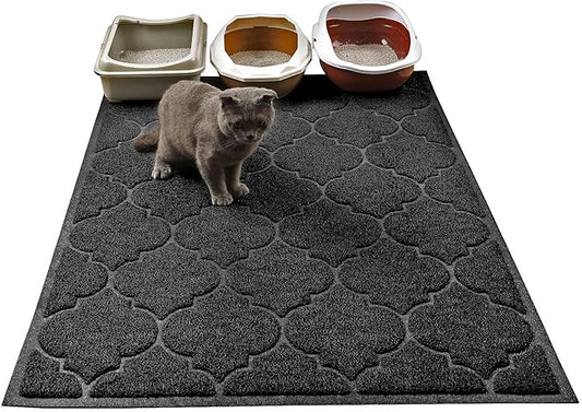 LittleTiger Cat Litter Mat, XL Super Size, Phthalate Free, 46x35 Inches by Cosyearn